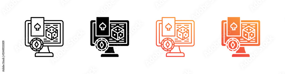 Online Gambling Multiple Style Icon Set Collection Online Gambling Multiple Style Icon Set Collection