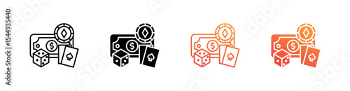 Gambling Multiple Style Icon Set Collection 