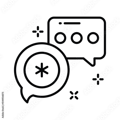 Get a glimpse of this outline icon for medical chat bubble