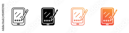 Tablet Multiple Style Icon Set Collection 
