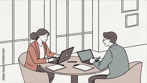 Collaborative Meeting of Coworkers for Project Discussion and Planning