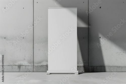 Detailed Color Picture of Realistic Roll Up Banner Mockup
