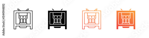 Oil Stove Multiple Style Icon Set Collection 