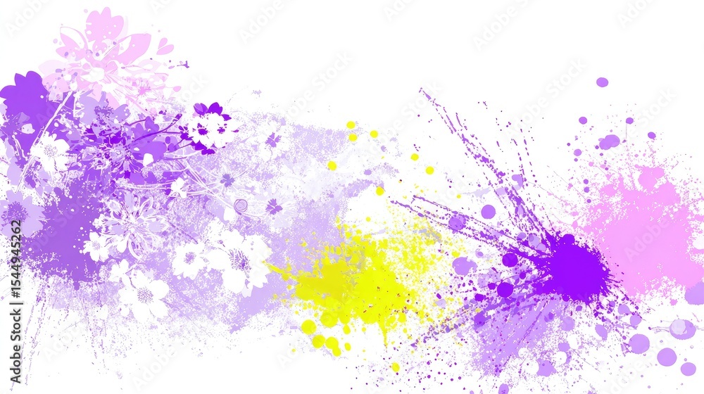 Obraz premium Colorful flower design on a grunge background