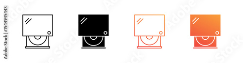 Dvd Multiple Style Icon Set Collection 