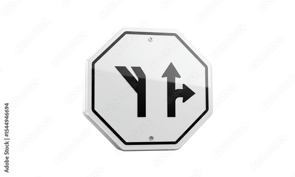 Road sign indicating a merge ahead, providing clear guidance and a symbol of safe navigation for all drivers on the road. Road sign indicating a merge ahead, providing clear guidance and a symbol of safe navigation for all drivers on the road.