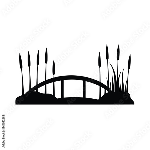 Sydney cityscape illustration with a bridge over the river and urban skyline silhouette at night