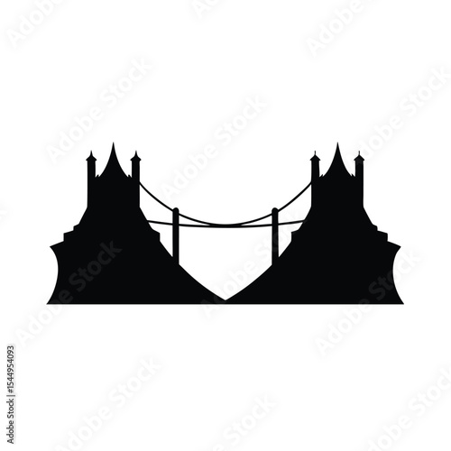 Royal crown silhouettes grace a London skyline, an iconic vector illustration of city architecture and travel landmarks