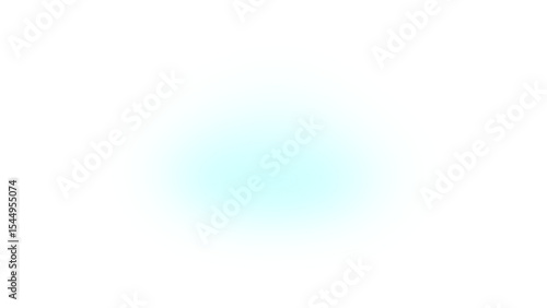 Transparent background: Soft Aqua Blue Glow - Luminous, Gentle Aura, Ambient Light Effect

