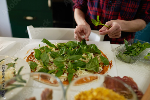 Wallpaper Mural making homemade pizza at home in the kitchen Torontodigital.ca