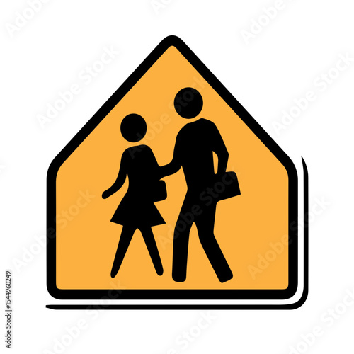 icon school zone sign