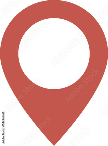 イラスト素材：マップのピン　ベクター　赤　オレンジ　red pin point. pin location icons.