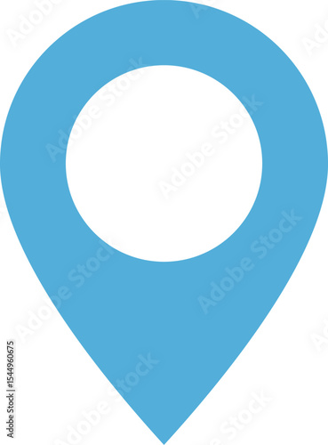 イラスト素材：マップのピン　ベクター　青　水色　red pin point. pin location icons.