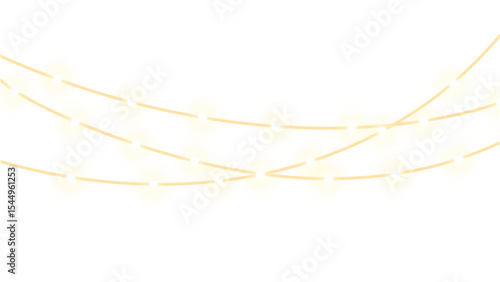 Transparent Background Multiple Strands Soft Warm String Lights

