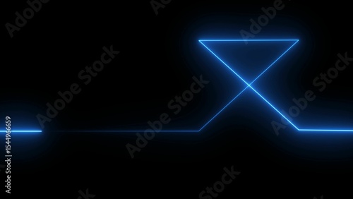 Wallpaper Mural Abstract blue neon light design with intersecting shapes against a dark background creating a modern and technological vibe Torontodigital.ca