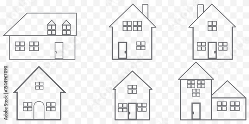 house icon set EPS 10