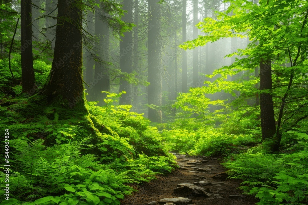 Obraz premium morning in the woods