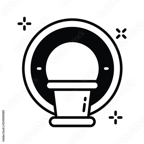 Get a glimpse of this glyph style mri machine icon
