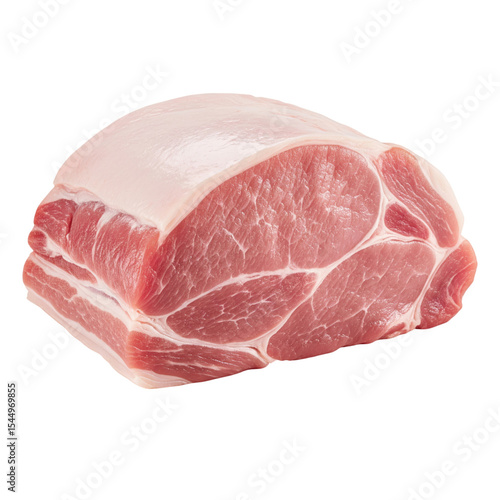 Fresh pork isolated on transparent background.