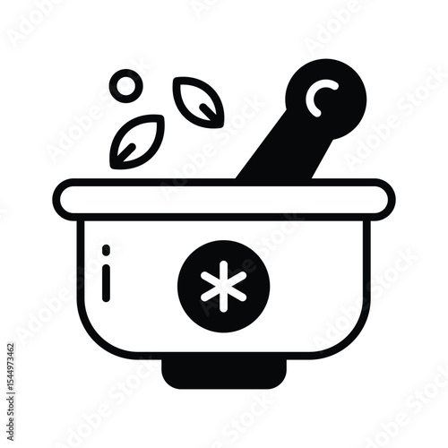 Grab this glyph style icon representing homeopathy remedy