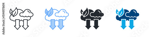 Carbon Icon Set Multiple Style. Design In Outline, Blue, Glyph, Dual Tone