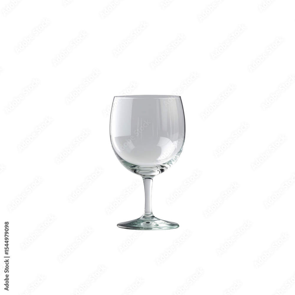 Empty Crystal Wine Glass on White Background Empty Crystal Wine Glass on White Background