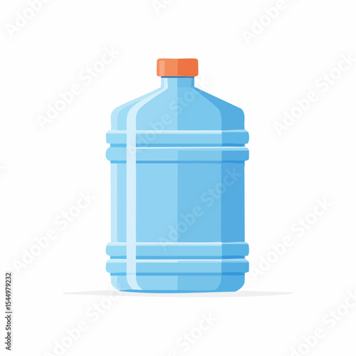 Purified Water in a Bottle: A cool refreshing water bottle, full and ready to quench thirst, is displayed. This vibrant illustration promotes health and well-being.