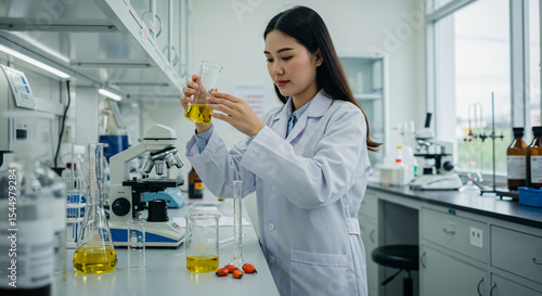Palm Oil Tested in Modern Lab to Ensure Health Standards and Chemical Composition Accuracy