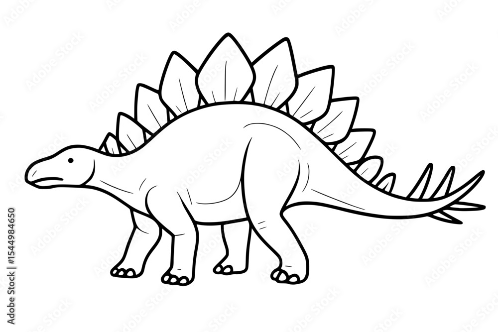 Fototapeta premium Stegosaurus Vector Art