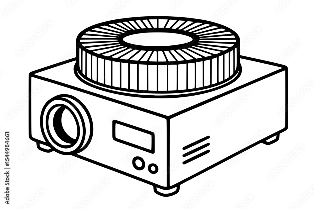 Fototapeta premium Retro Slide Projector Vector Illustration