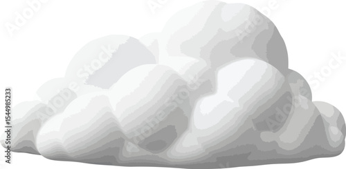 Fluffy White Cloud Illustration Cartoon Cumulus Cloud Graphic