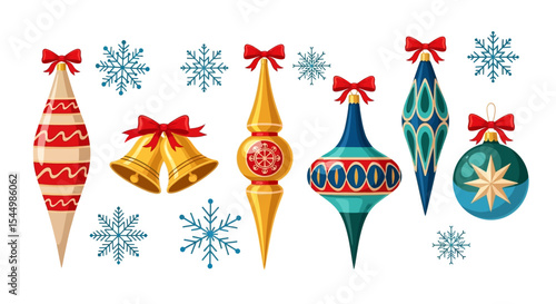 Vintage Christmas Ornaments Festive Holiday Decorations Collection