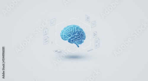 Abstract Digital Brain Network Concept
