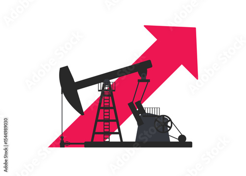 Oil production growth stock Illustration