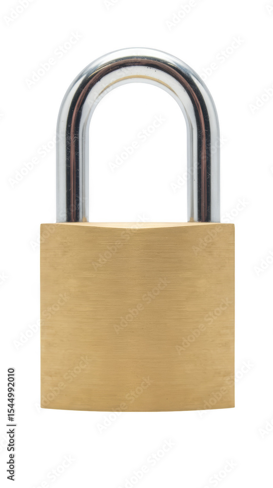 Sturdy brass padlock with shiny steel shackle, symbolizing security and protection. Ideal for various applications, including lockers and gates Sturdy brass padlock with shiny steel shackle, symbolizing security and protection. Ideal for various applications, including lockers and gates