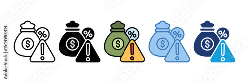 Investment Risk Icon Element For Design