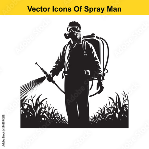 Man Spraying Plants with Traditional Pesticide Sprayer – Farming and Plant Protection