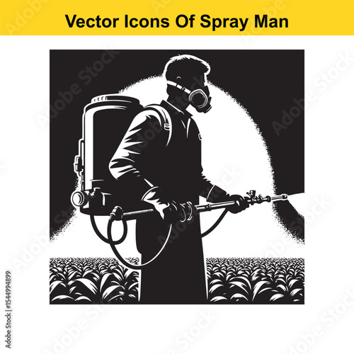 Man Spraying Plants with Traditional Pesticide Sprayer – Farming and Plant Protection