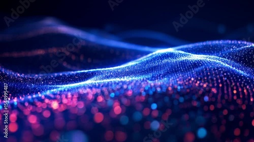 Light blue technology design with glowing abstract lines creates a vibrant digital art pattern, perfect for a modern backdrop 4k abstract slow motion video