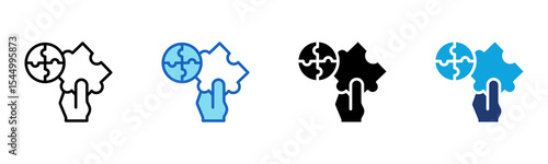 Solution icon Multi Style Vector Illustration 