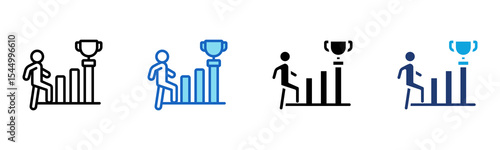 Business Success icon Multi Style Vector Illustration 
