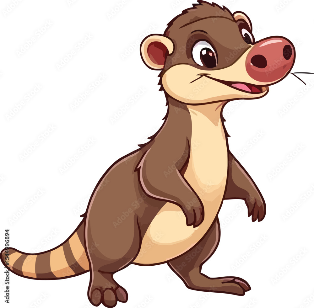 Obraz premium Cute cartoon a illustrator vector anteater
