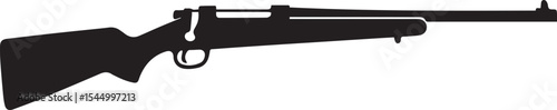 vector illustration of a gun and Hunting rifle silhouette vector flat illustration design.Sniper Rifle icon flat