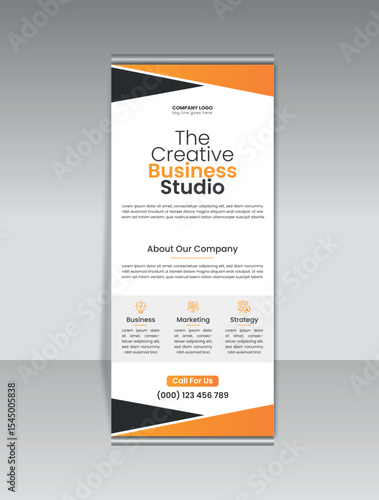 creative corporate roll up banner template design