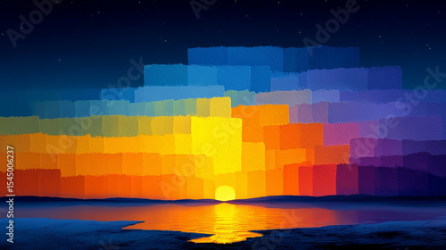 abstract gradation landscape