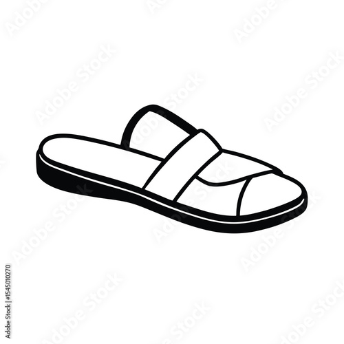 casual sandals black vector