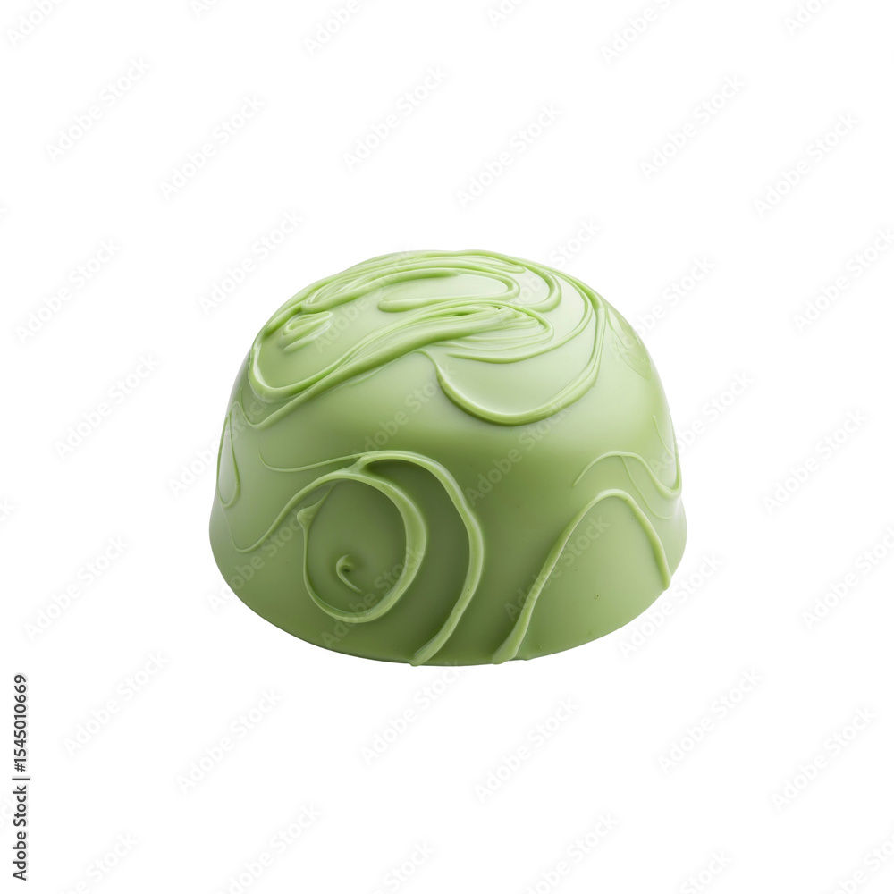 Fototapeta premium Gourmet Pistachio Chocolate Truffle with Swirled Design