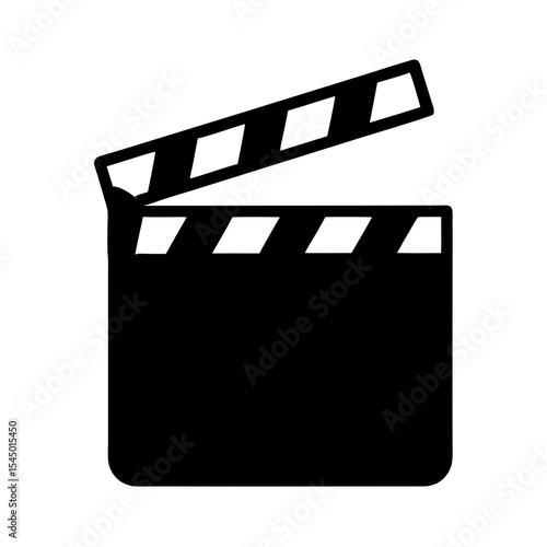 Open black and white film clapperboard representing the world of film production