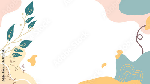 Abstract simply background with natural line arts
