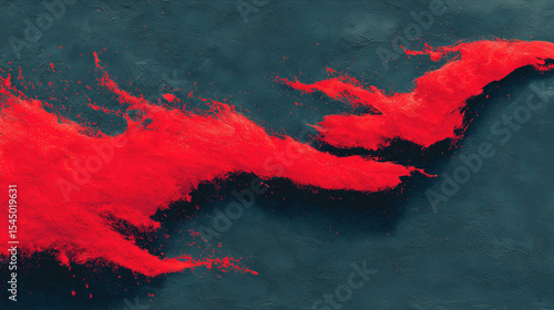 minimalist abstraction red on dark